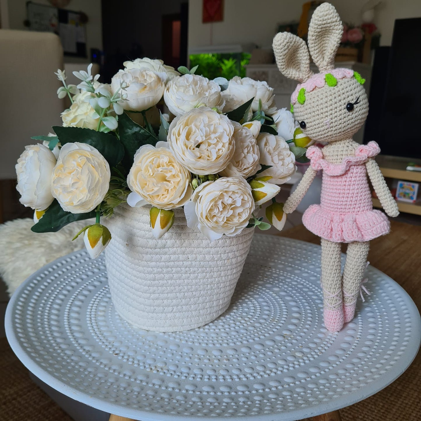 Handgehäkelter Plüschtier Kaninchen " Sophie"