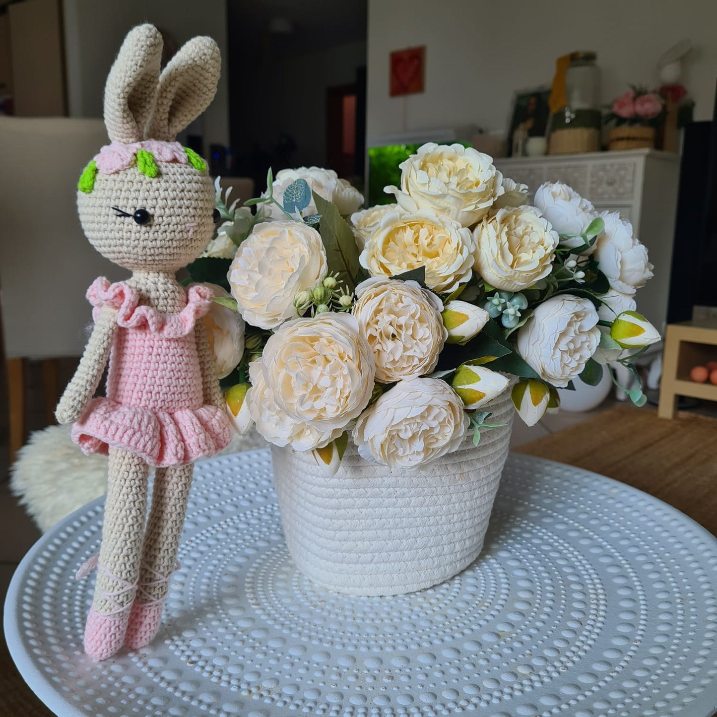 Handgehäkelter Plüschtier Kaninchen " Sophie"