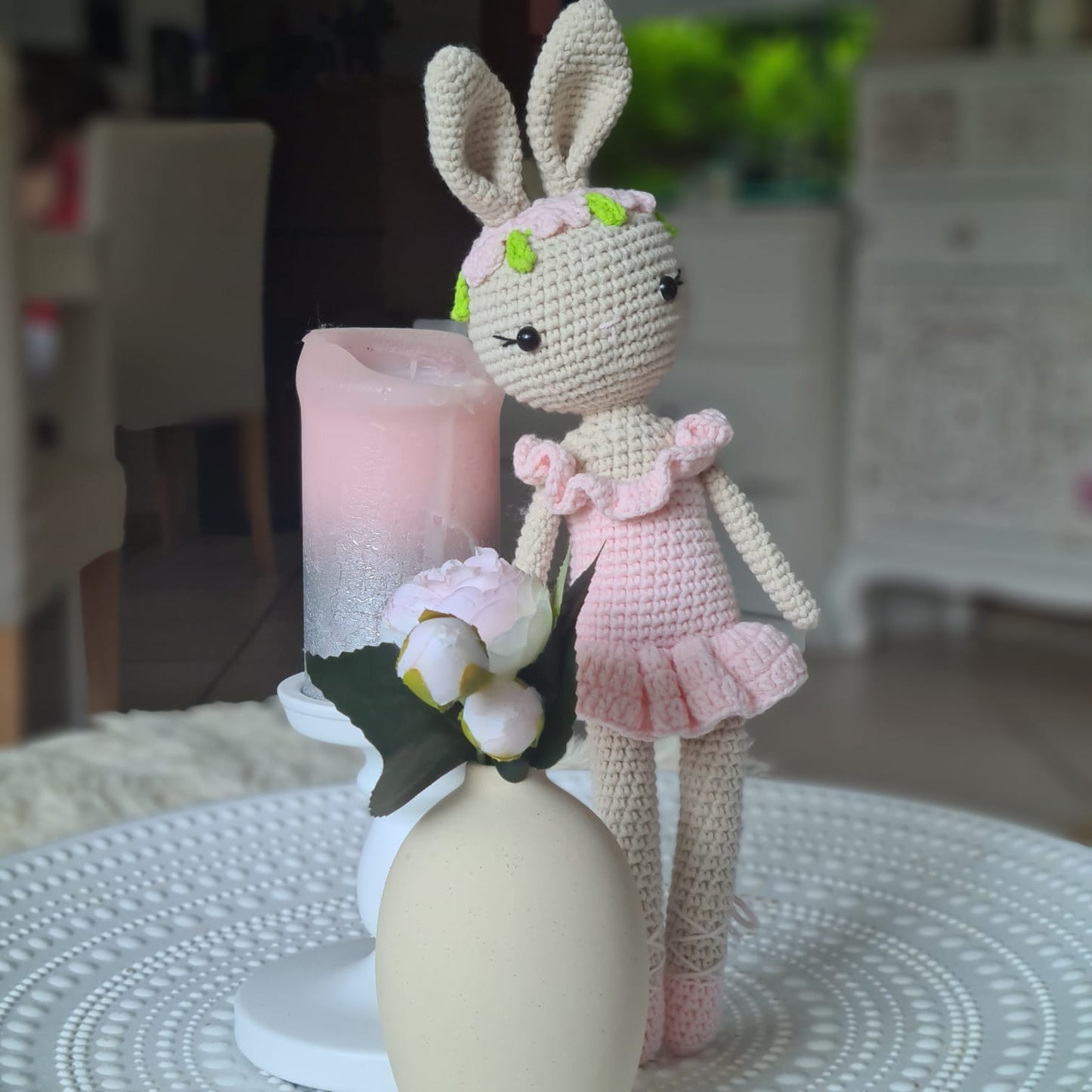 Handgehäkelter Plüschtier Kaninchen " Sophie"