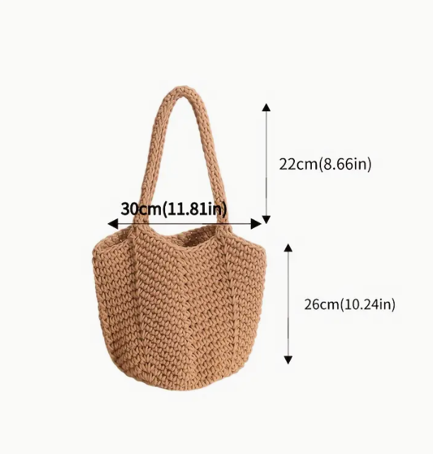 Handtasche Im Minimalistischen Strohdesign