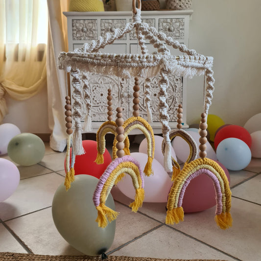 Mobile " Regenbogen", Babymobile, Kinderzimmer Deko