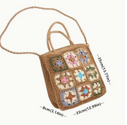 Gehäkelte Tasche im Bohème-Stil