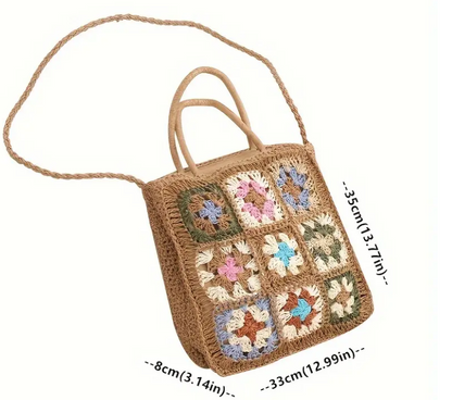 Gehäkelte Tasche im Bohème-Stil