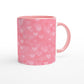 White 11oz Ceramic Mug with small lettering "Ich liebe dich"
