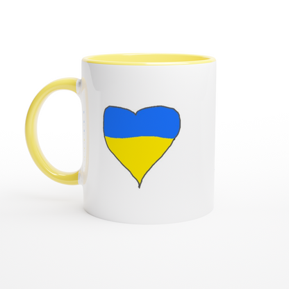White 11oz Ceramic Mug with Color Inside
