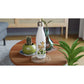 White 17oz Stainless Steel Water Bottle "Jungle party", personalizable, you can create a signature.