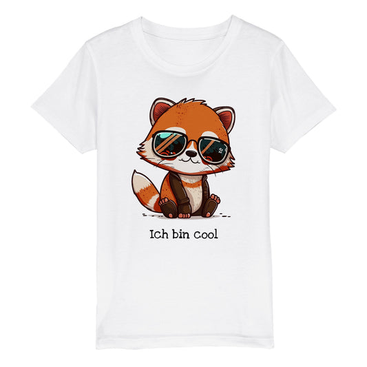 Organic Kids Crewneck T-shirt "Cool Fox"